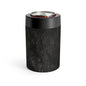 Printed Black Fur Can Holder