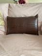 Crocodile Faux Leather Pillow - createdbykierst