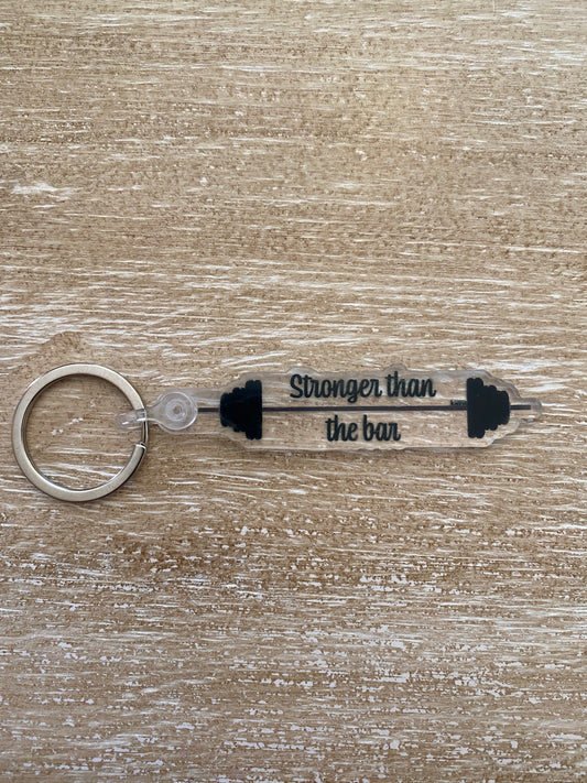 Stronger Than The Bar Keychain - createdbykierst