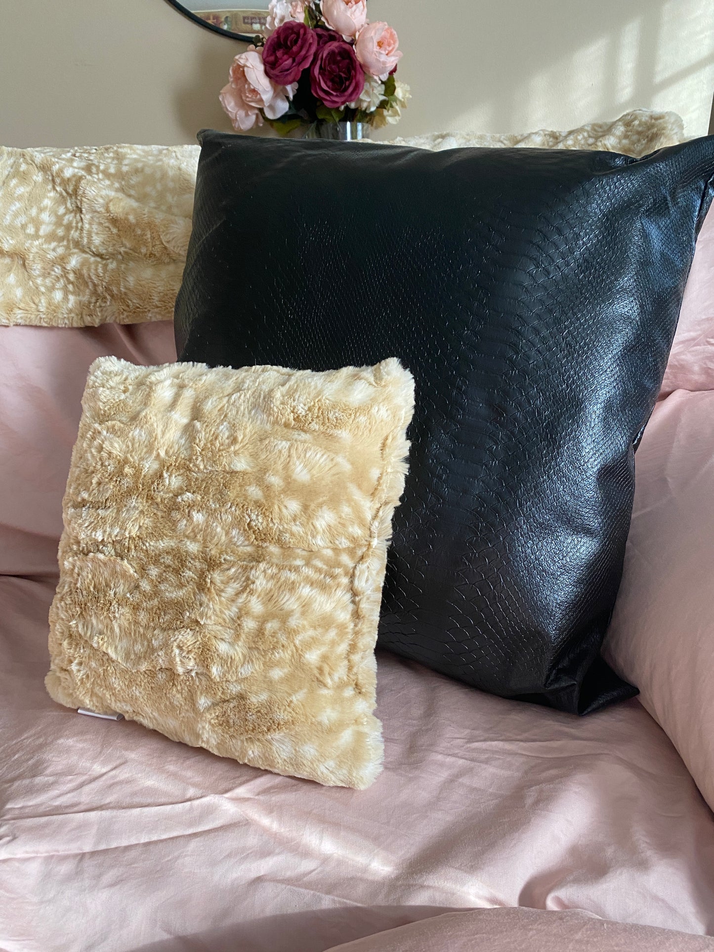 Anaconda Faux Leather Pillow - createdbykierst