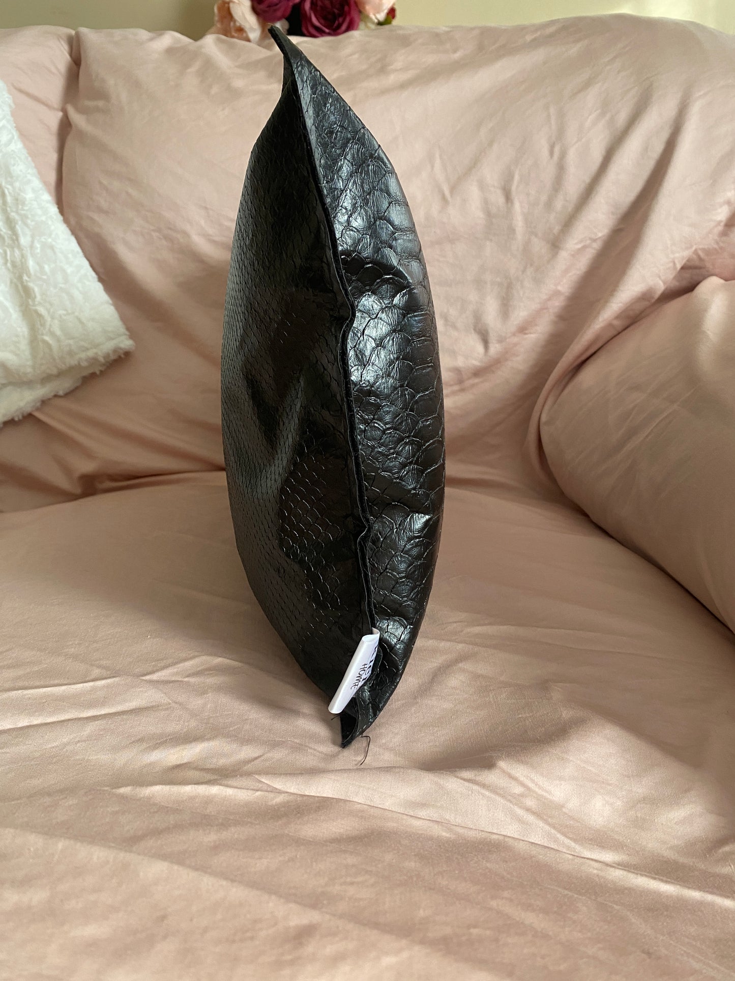 Anaconda Faux Leather Pillow - createdbykierst