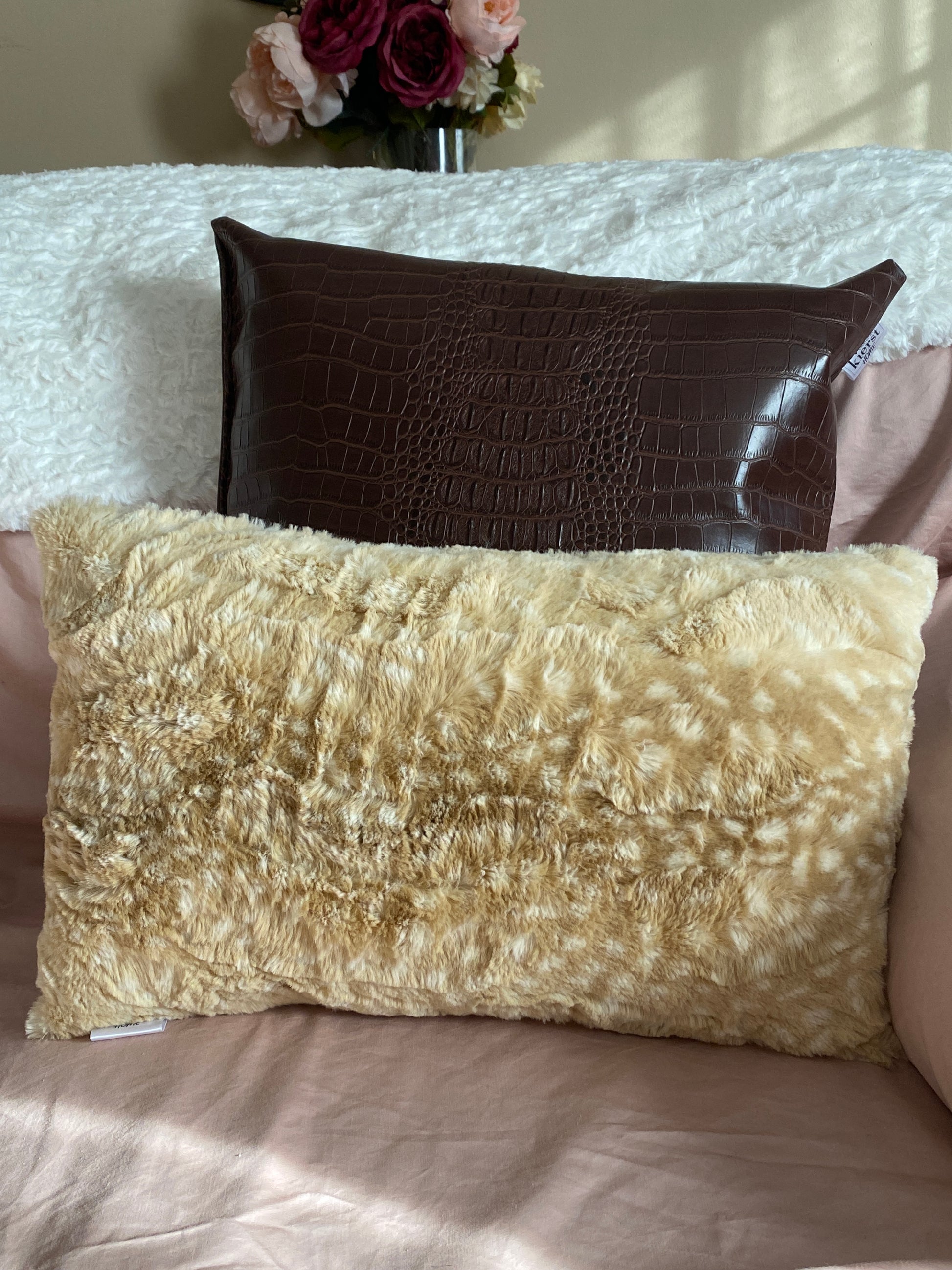 Fawn Faux Fur Pillow - createdbykierst