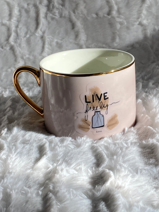 Live Freely Espresso Mug - createdbykierst