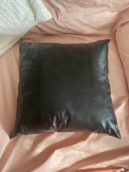 Anaconda Faux Leather Pillow - createdbykierst