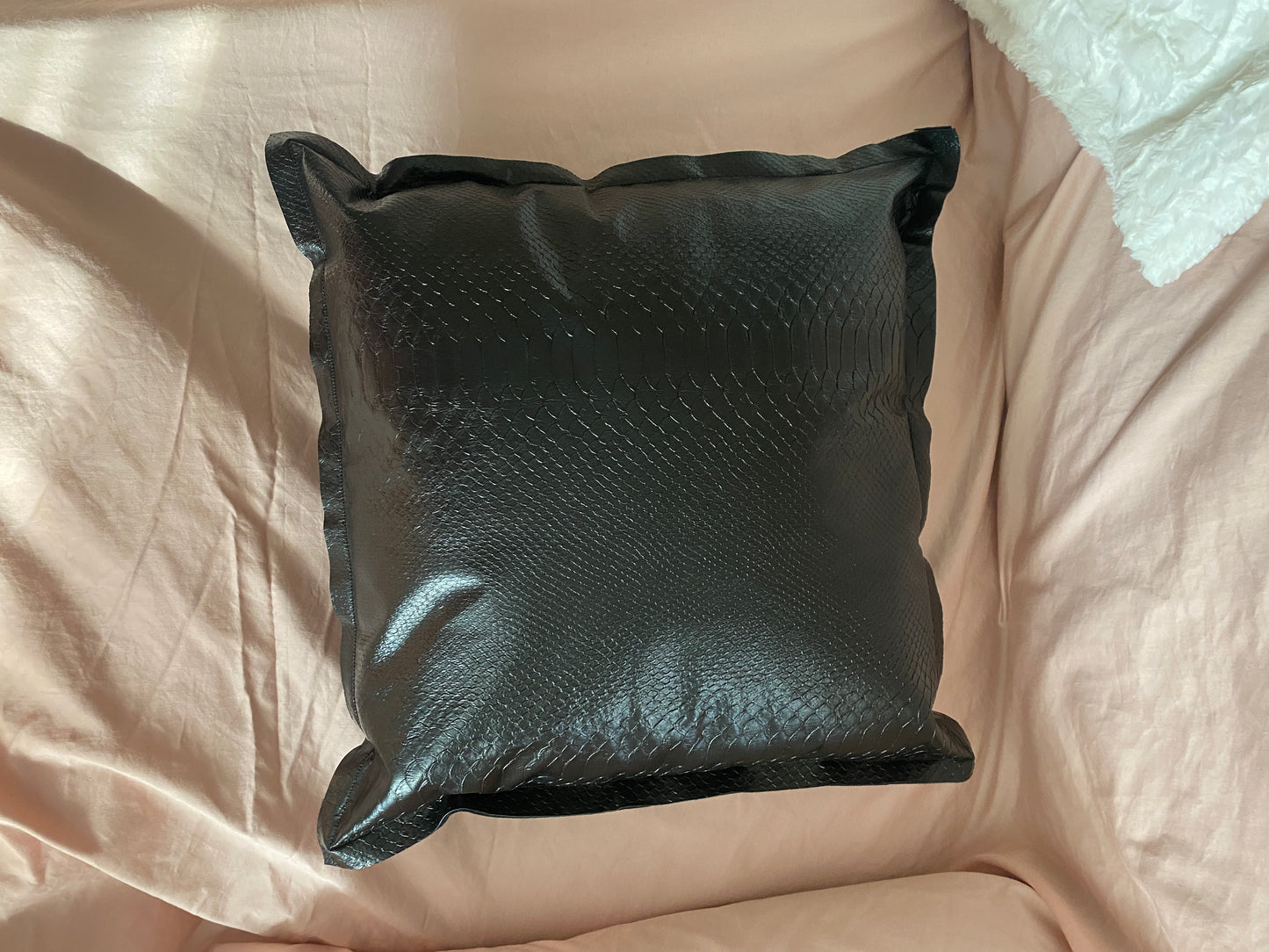 Anaconda Faux Leather Pillow - createdbykierst