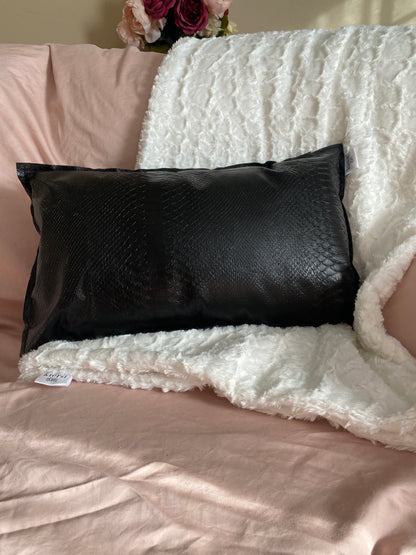 Anaconda Faux Leather Pillow - createdbykierst