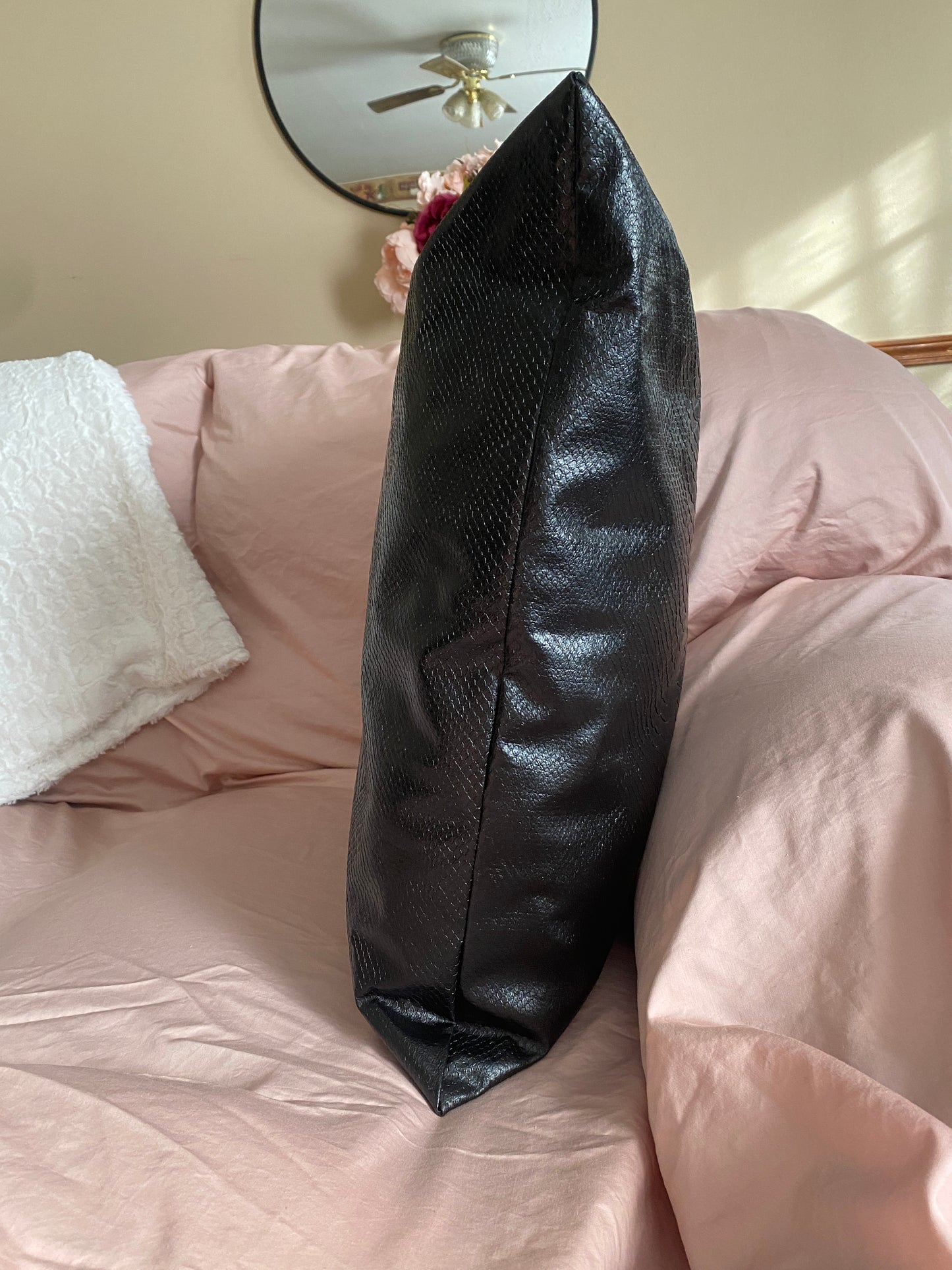 Anaconda Faux Leather Pillow - createdbykierst